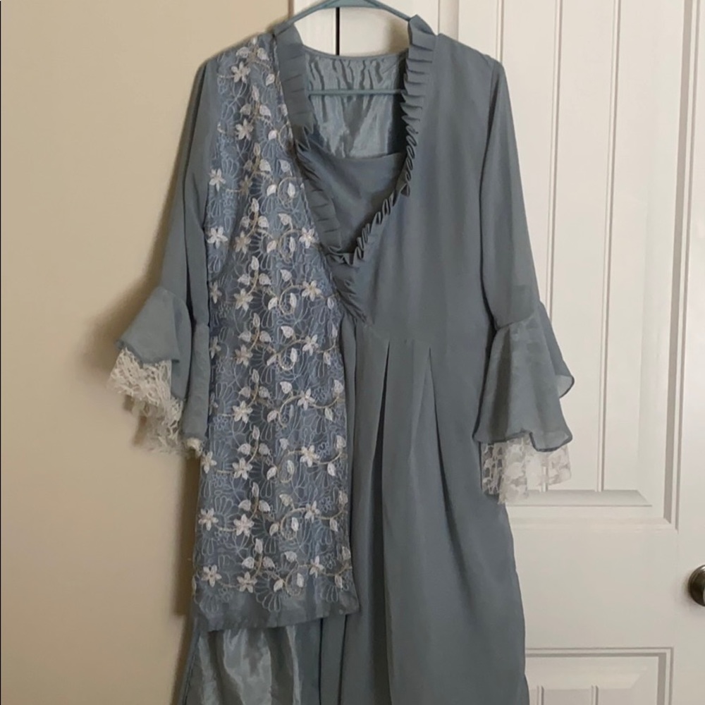 Bell Sleeve Embroidered Kurti